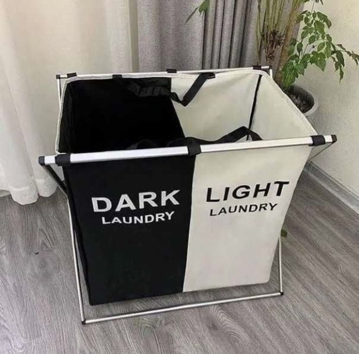 Корзина для сортировки белья 2 отдела