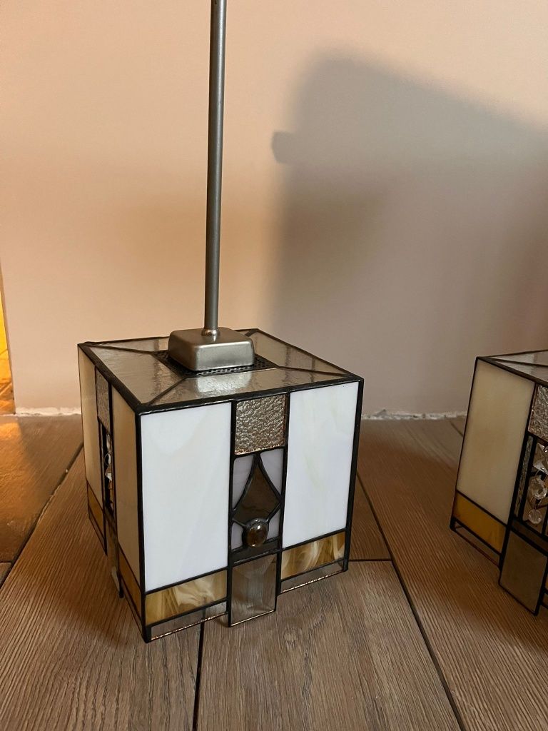 Lampa, Żyrandol ręcznie robiony. witrażowy