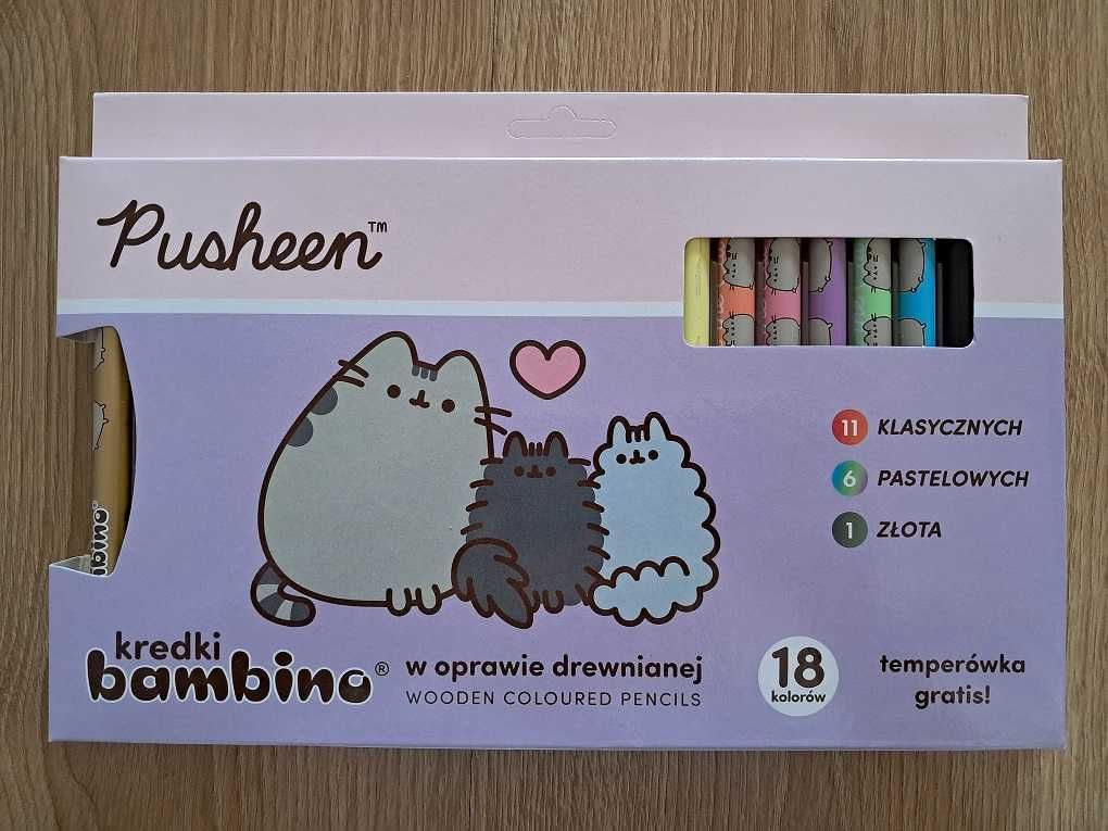 PUSHEEN Kredki BAMBINO 18 szt. nowe