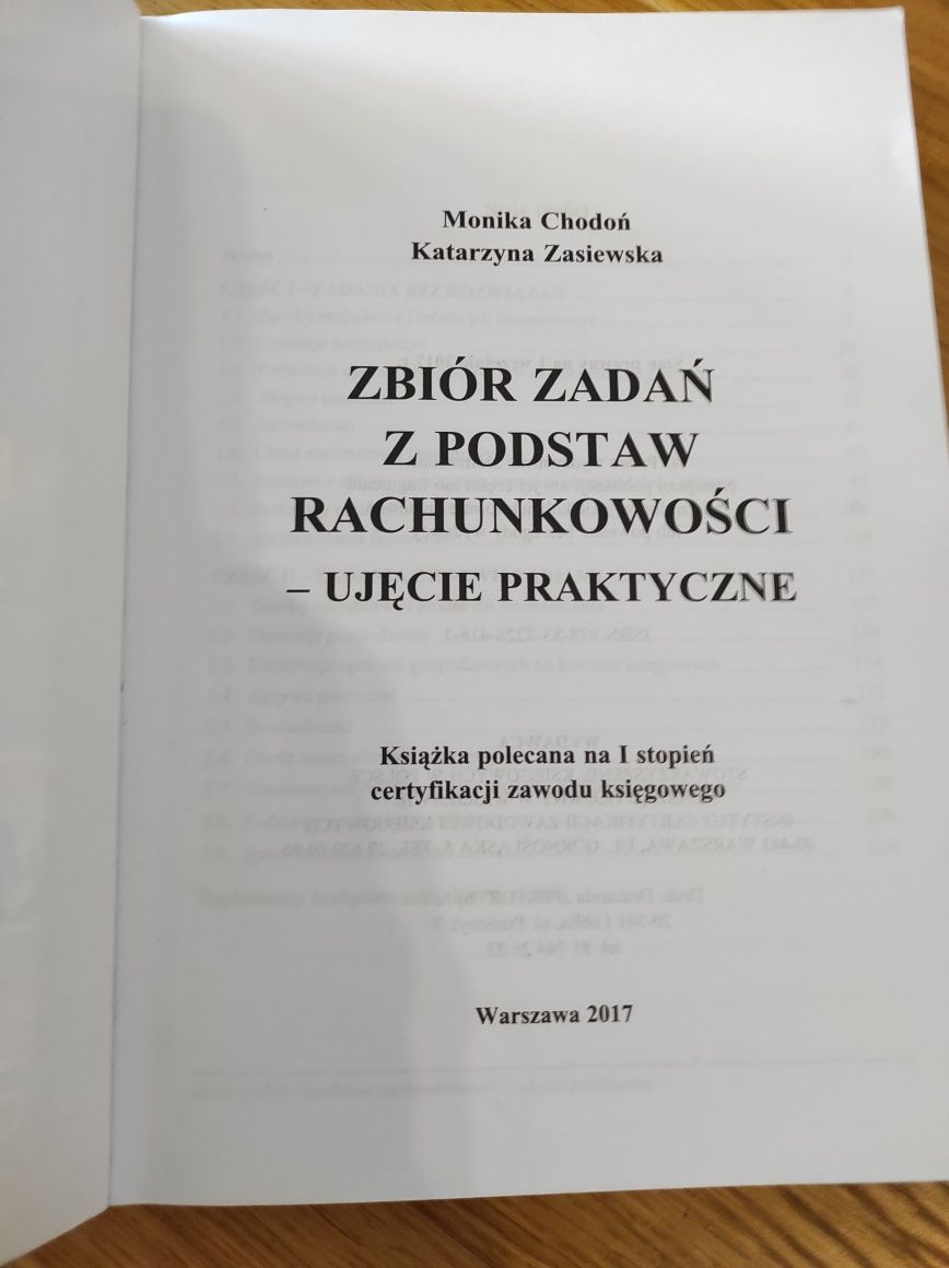 Podstawy rachunkowości+Zbiór zadań Chodoń Zasiewska