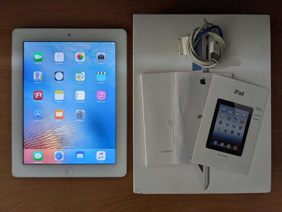 Планшет Apple iPad 3 A1416 16GB Wi-Fi+кабель+коробка+инструкция
