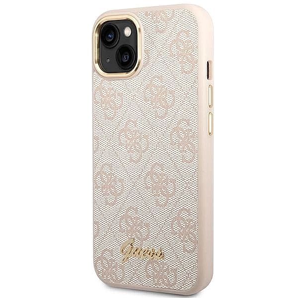 Etui Guess 4g Vintage Gold Logo na iPhone 14 - różowe