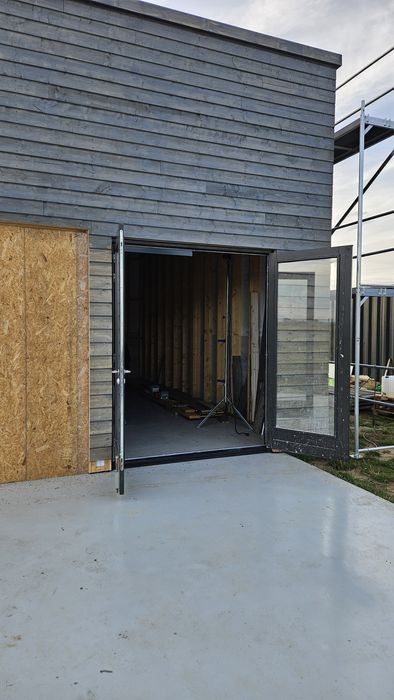 Drzwi wejściowe 200x242 z drewna Azobe