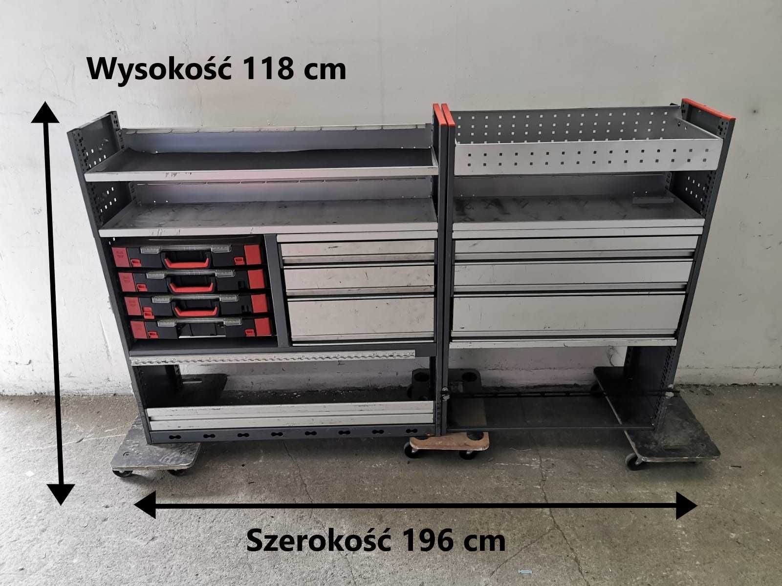 Regał samochodowy serwisowy zabudowa serwisowa warsztat SZUFLADY WURTH