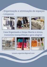 Organização de espaços e Limpeza