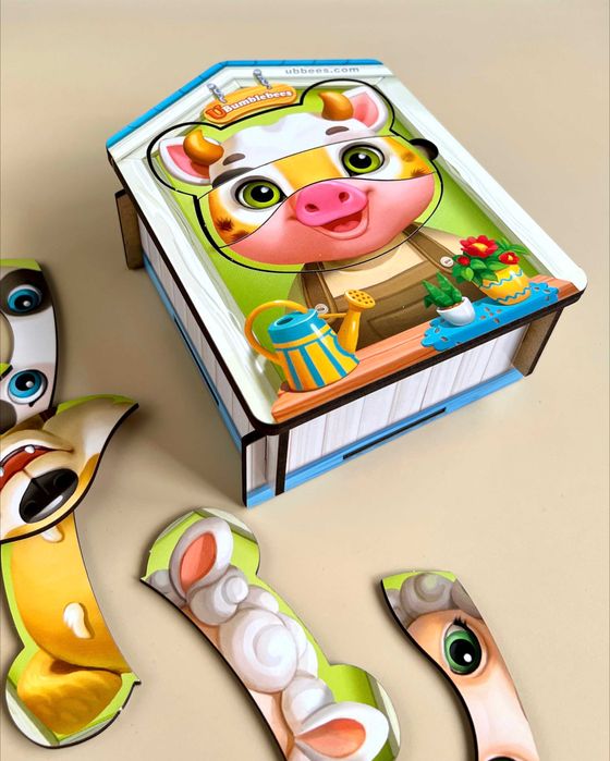 Drewniane puzzle "Zbieraj zwierzęta"