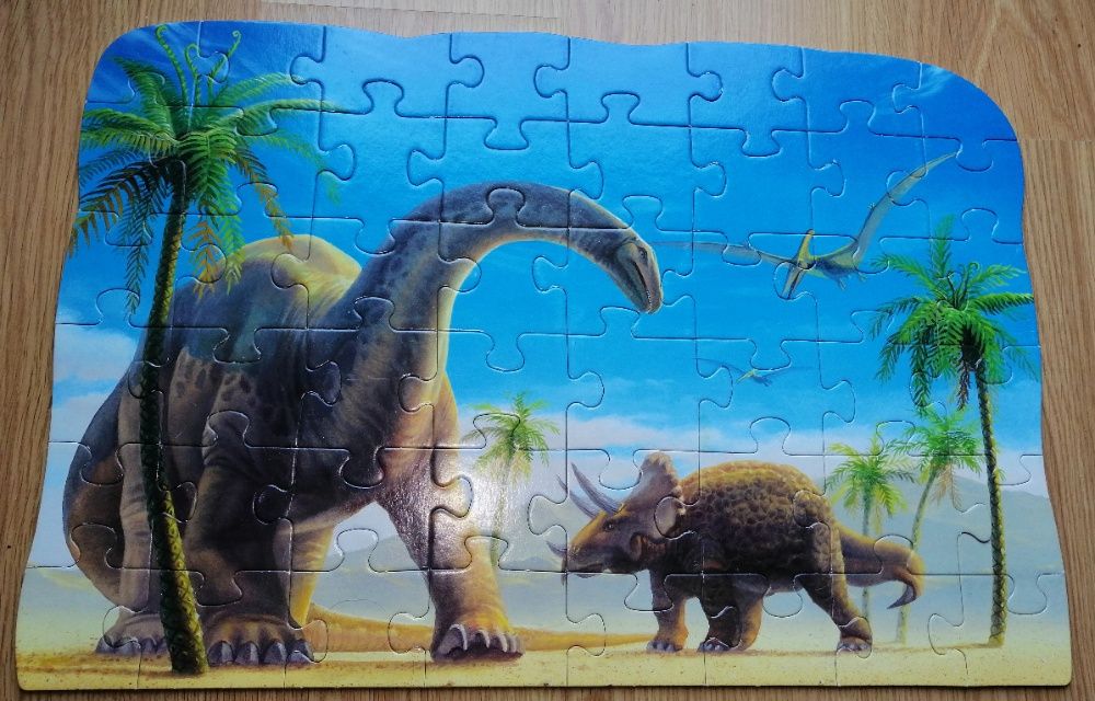 Puzzle Reversível de Dinossauros