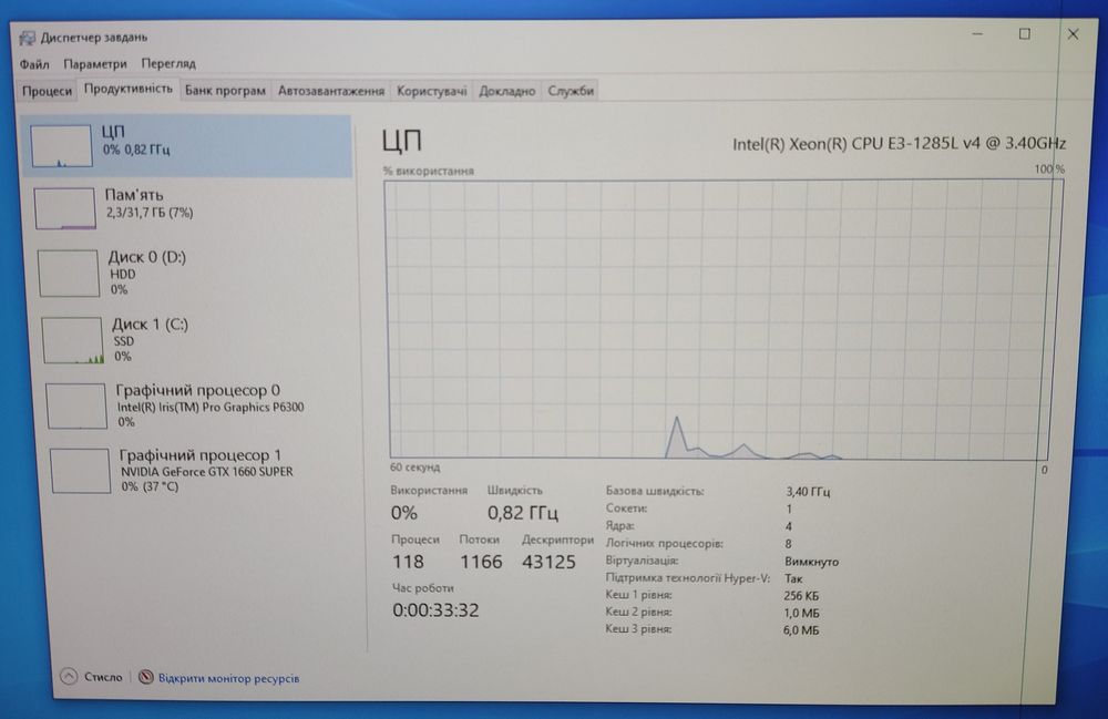 Ігровий Core i7 32 Gb nVidia 6 Gb DDR6