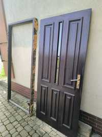 Drzwi zewnętrzne Drewniane Lakierowane