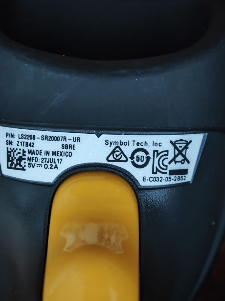Czytnik Kodów Skaner Magazynowy Zebra model LS2208 USB. Używany