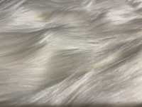 Biały biała tkanina futro sztuczne włos 70mm