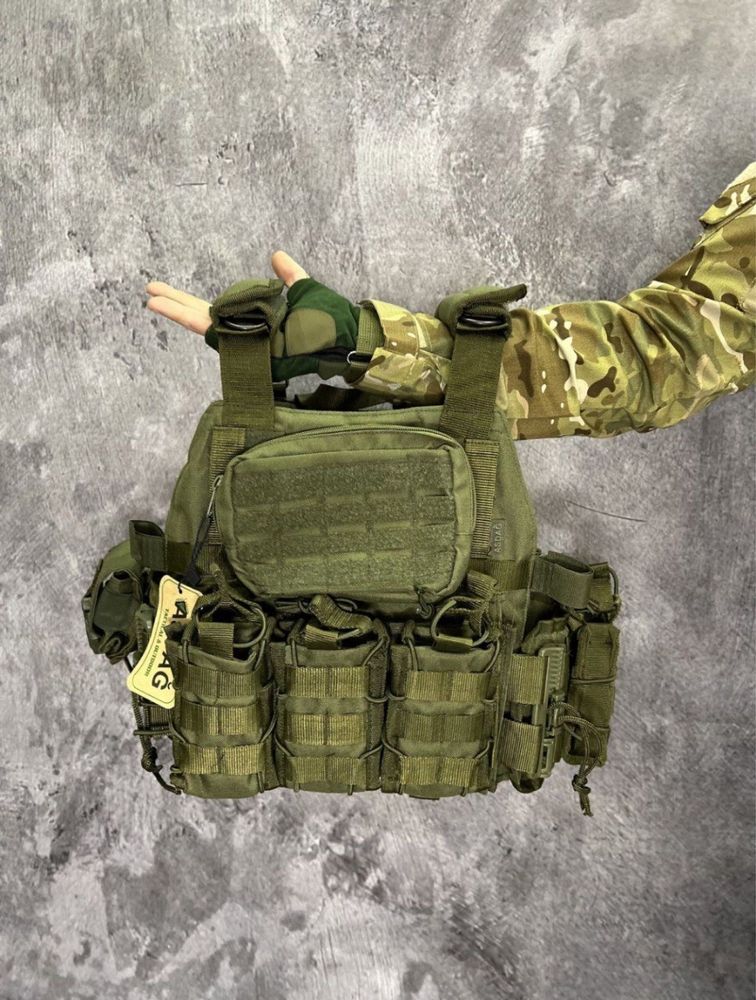 ASDAG бронежилет БЫСТРЫЙ СБРОС + 7 ПОДСУМКОВ олива Cordura Турецкая