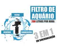 Filtro de aquario 200 litros – 3 em 1 – Filtro, Submersivel e oxigenio