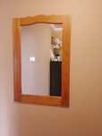 Lustro vintage w grubej drewnianej ramie 60x90 cm