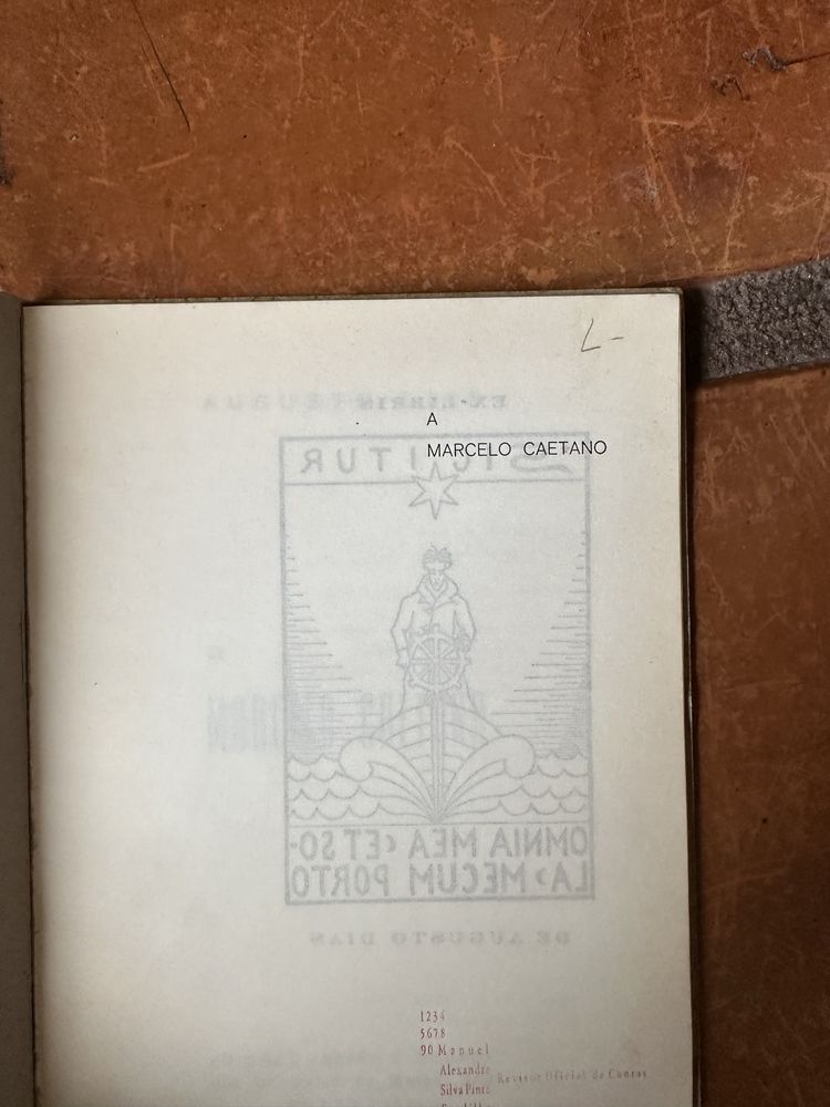 Livro raro de Augusto Dias - A Marcelo Caetano