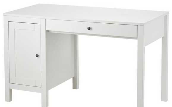 HEMNES Biurko, biała bejca, 120x55 cm IKEA