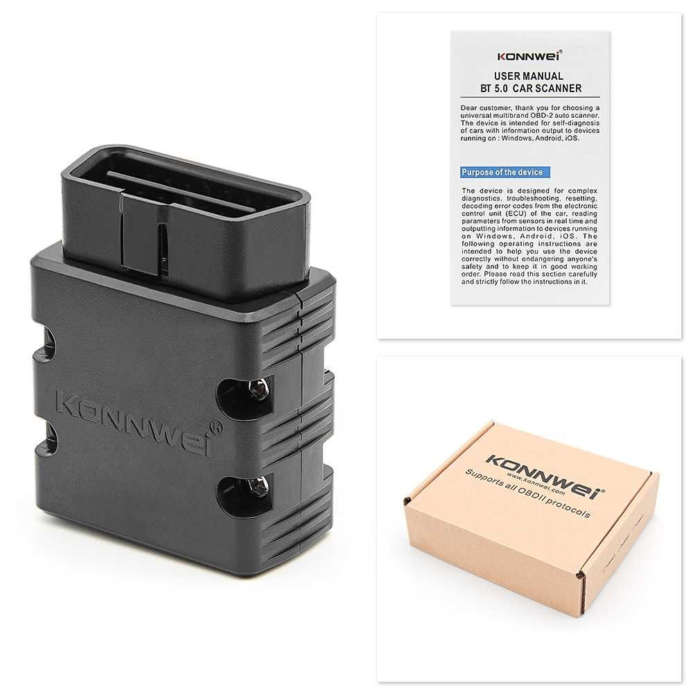 Interfejs diagnostyczny OBD KONNWEI KW902 Bluetooth 5.0 iPhone Android