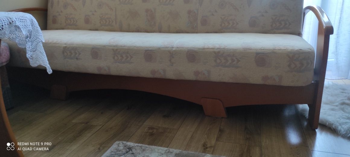 Wypoczynek sofa rozkładana i dwa fotele