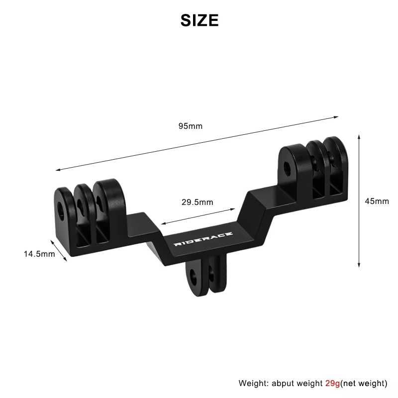 Adapter RIDERACE aluminiowy podwójny do GoPro Hero DJI Action Insta360