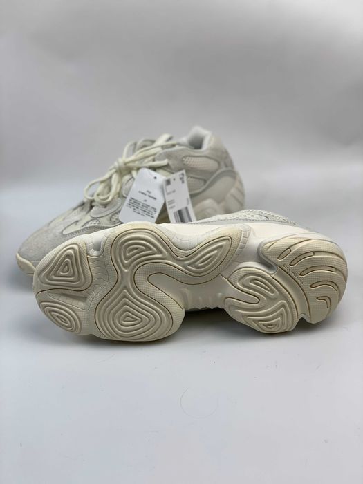 Мужские белые кроссовки Adidas Yeezy 500 Bone White изи йизи ob367