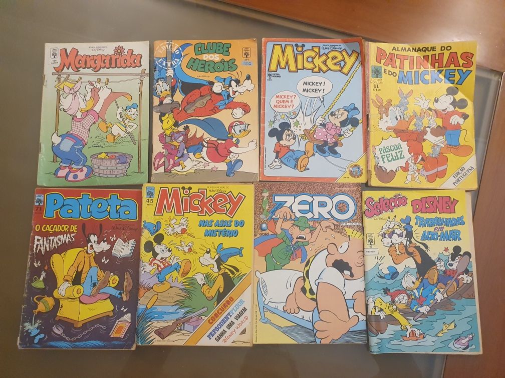 Banda desenhada vários Mickey, Pateta,