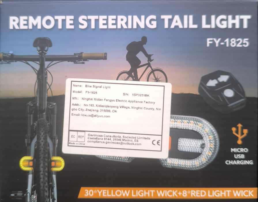 Kierunkowskazy rowerowe LED Bluetooth