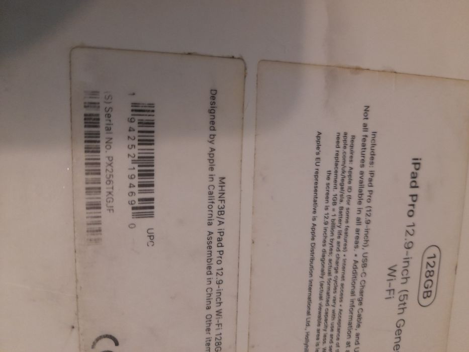 Ipad Pro 12.9 5gen 138GB A2378