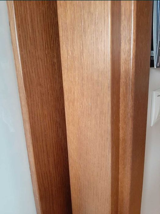 Drzwi wewnętrzne przesuwane przesuwne drewno, fornir dąb, 100 cm