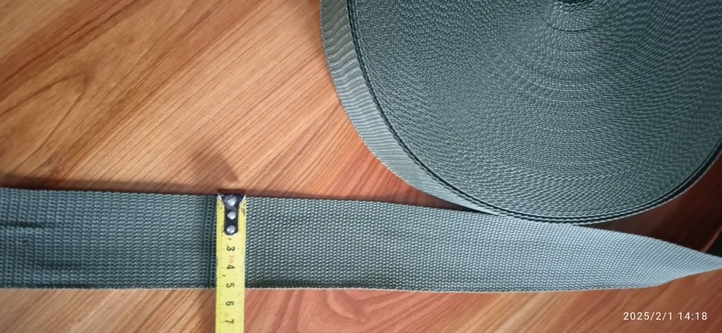 Ремінна стрічка хакі 5 см,25 м