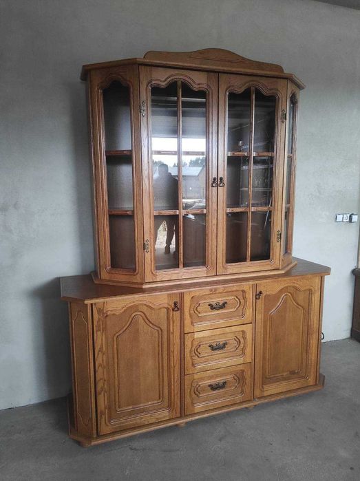 Witryna komoda Pyka Kinga ,dębowa stylowa  stan bdb, WYSYLKA TRANSPORT