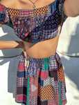Komplet Letni Boho Paisley Top + Spódnica M 38