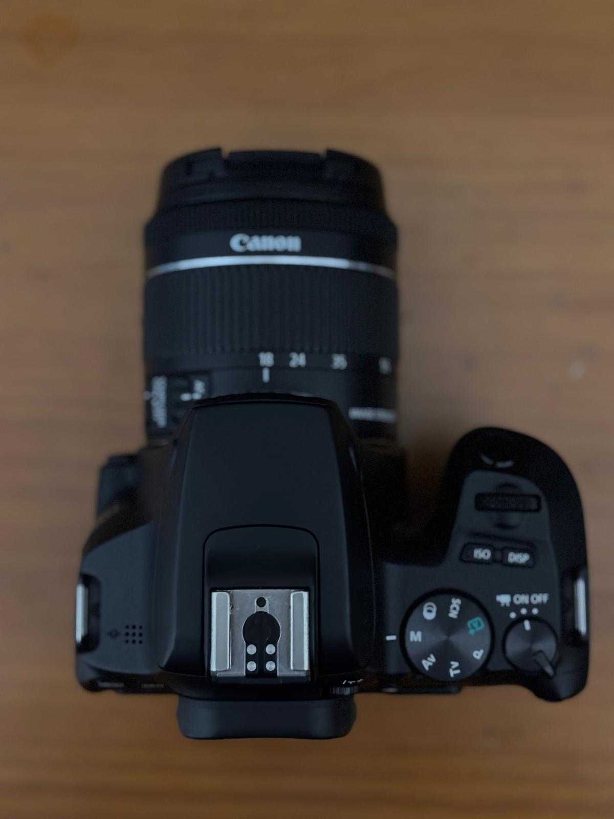 Canon EOS 250D com 2 lentes (lente 50 mm 1.8 e lente 18-55mm)
