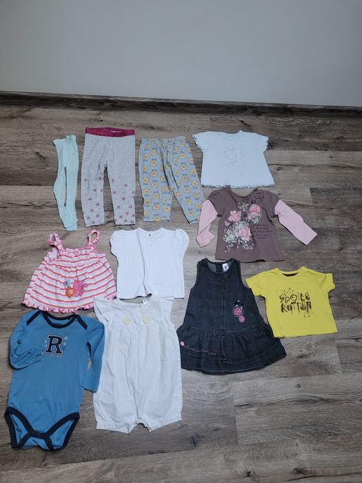 11 szt sukienki legginsy George Disney Baby Club roz 74-80