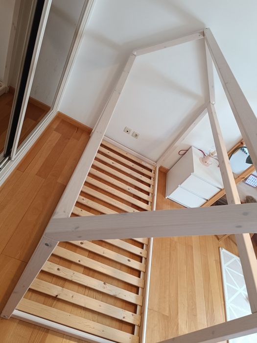 Cama Individual FLEXA, Casa , 90x200 cm Branca - Montessori