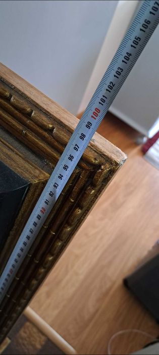 Espelho grande dourado e preto