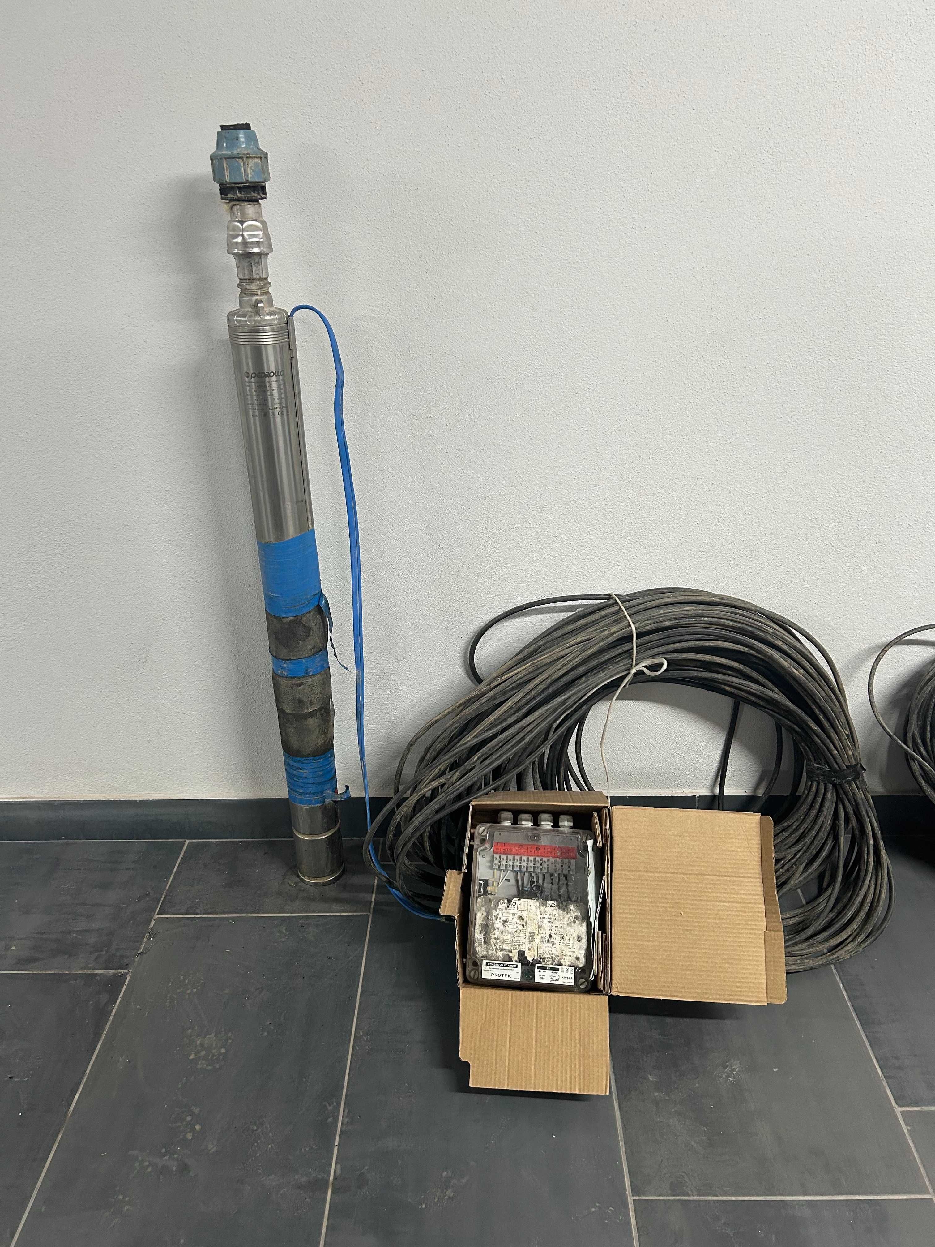 Bomba submersível Pedrollo 4SR2/27 + Quadro PROTEK + Cabos