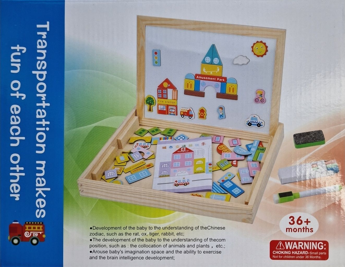 Tablica edukacyjna dla dzieci dwustronna zabawka nauka zabawa