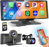 hikity wireless wyświetlacz carplay i android do motocykla 9,3" tf64