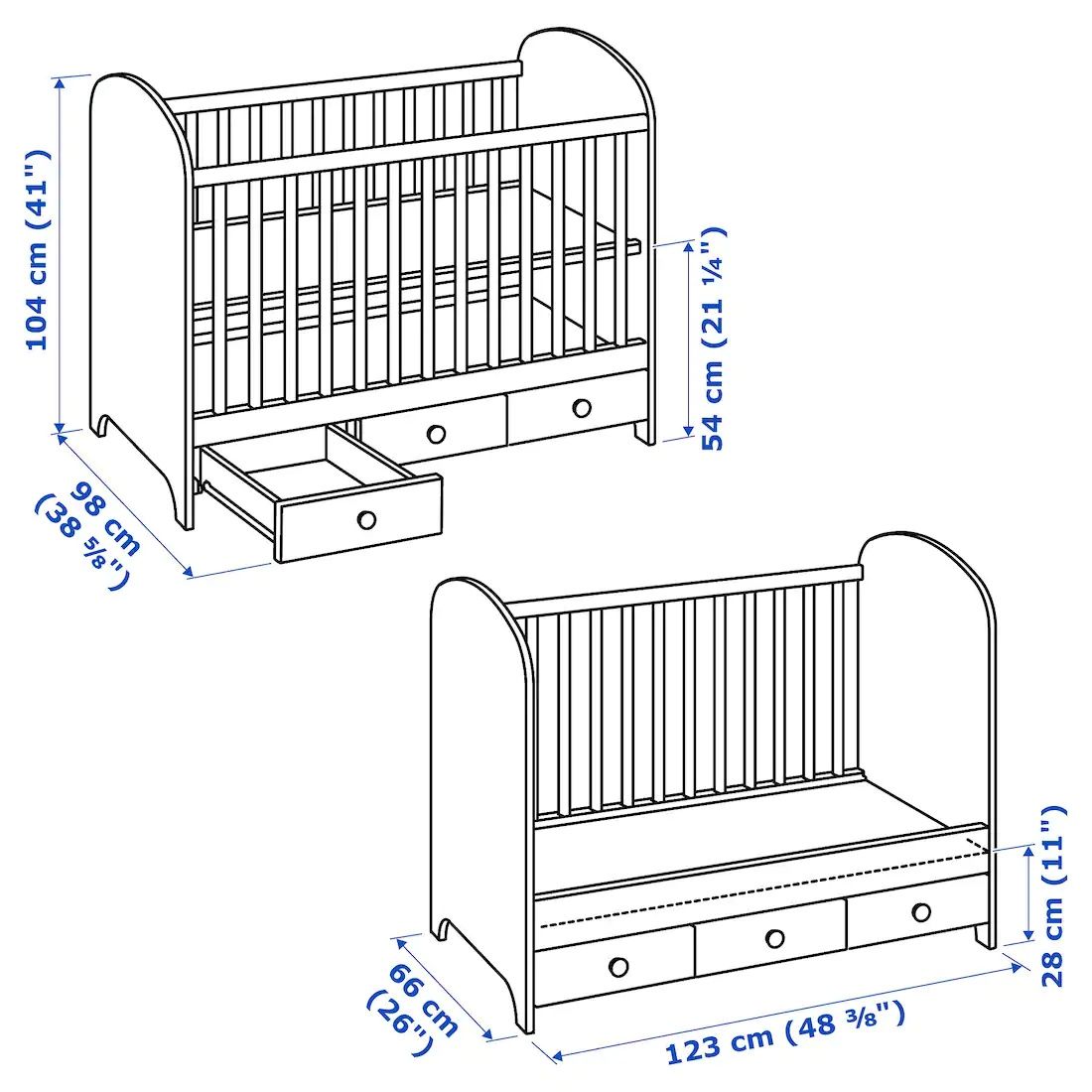 Łóżeczko dla dziecka IKEA Gonatt