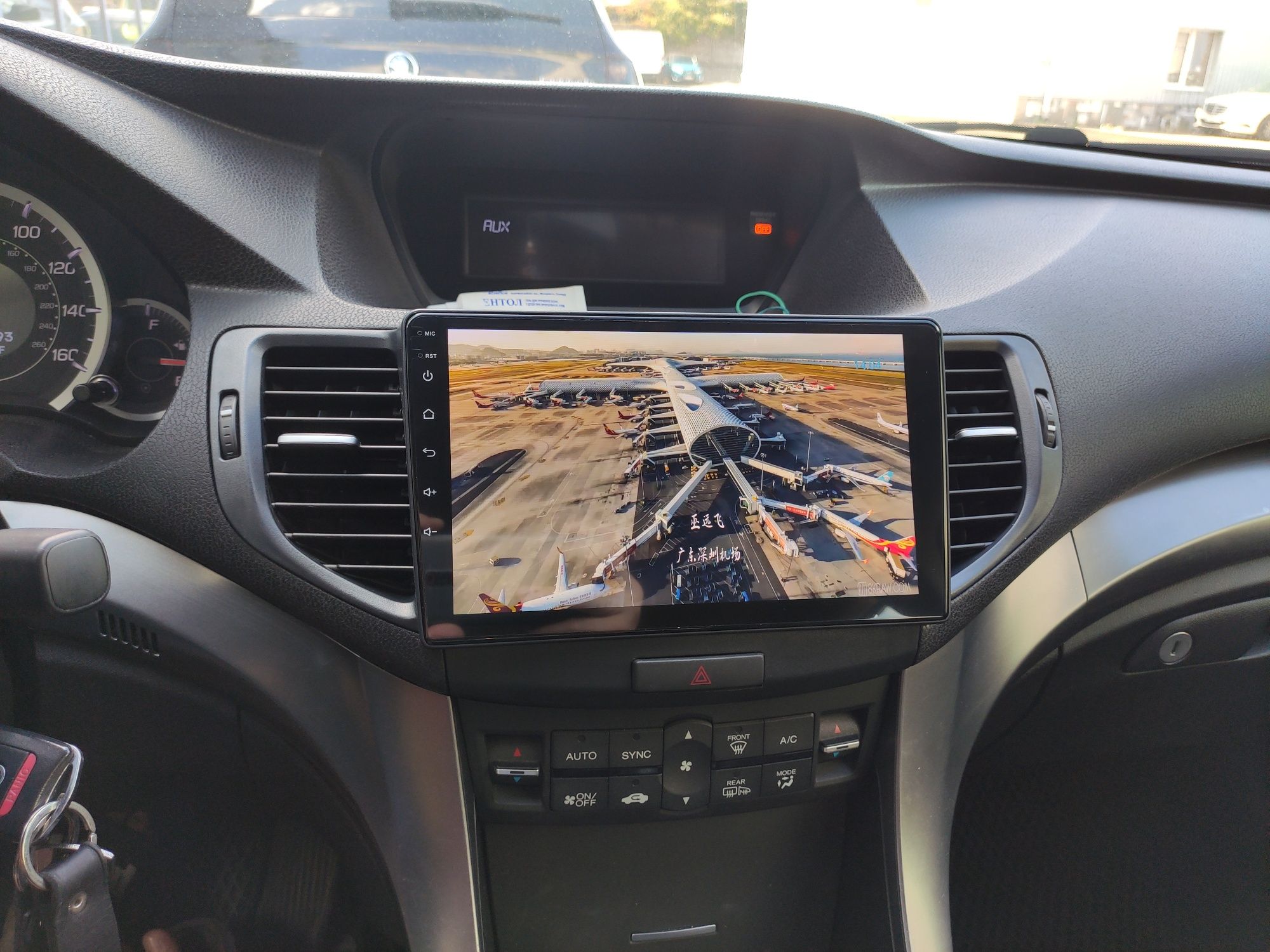 Штатная магнитола для Acura TSX , установка магнитолы, экран QLED