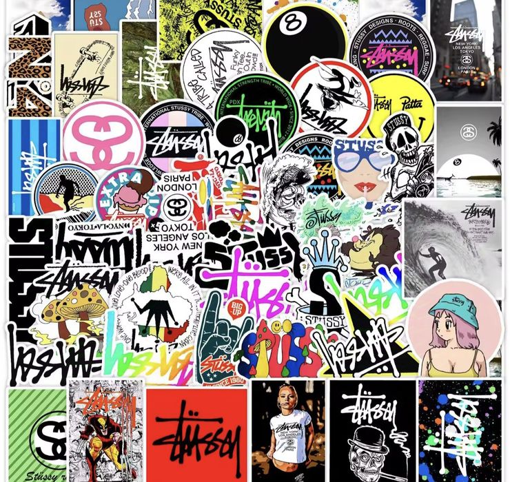 Naklejki stickers stussy 50szt.