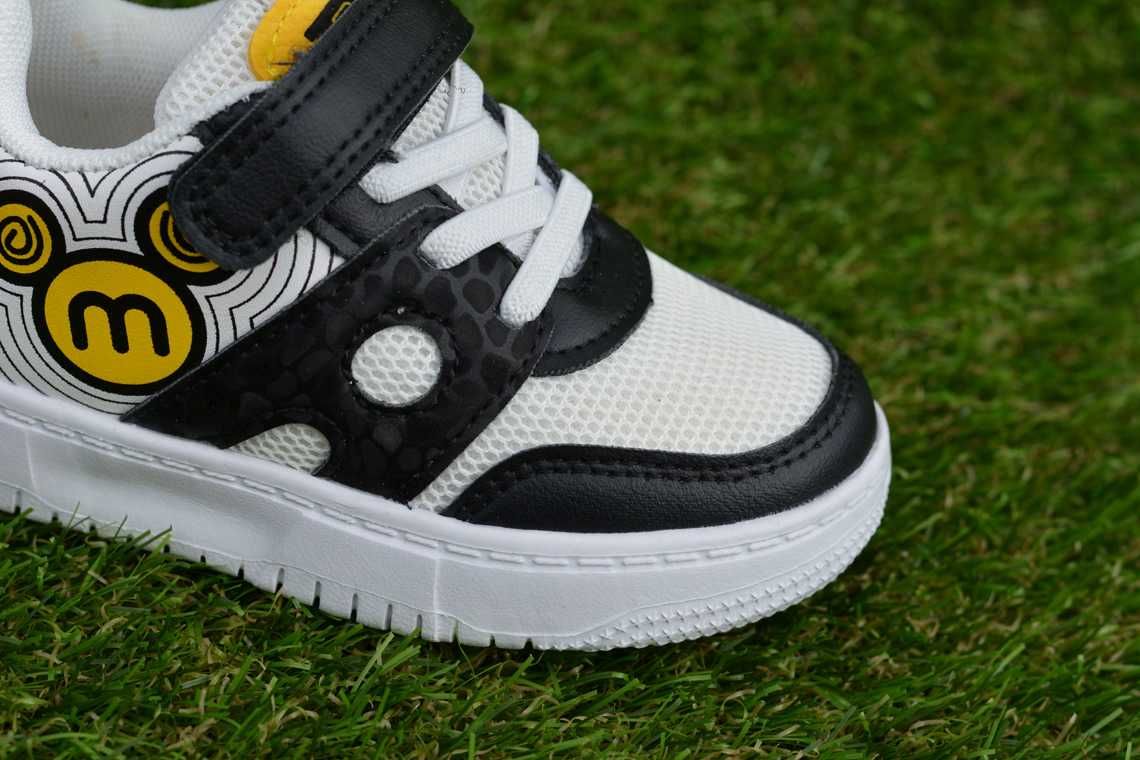 Весенние детские кроссовки Jong Golf сетка черный белые р26-31
