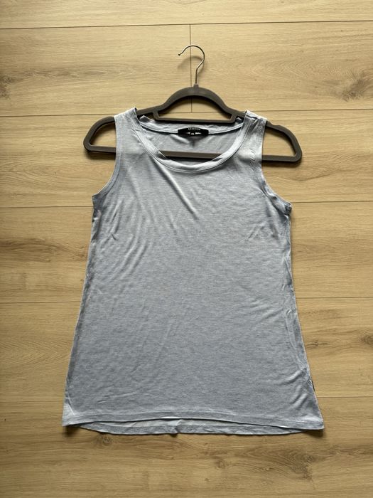 Top bezrękawnik damski błękitny niebieski Reserved Basic