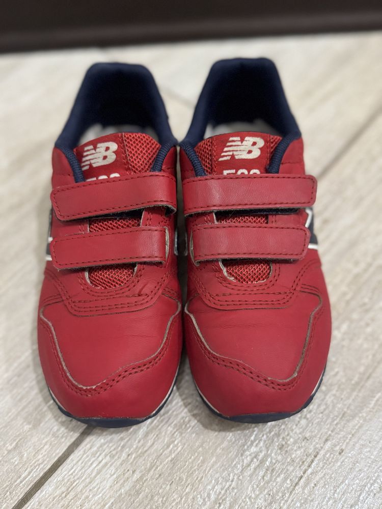 Кросівки на липучках new balance 500 червоні на хлопчика 29р 17,5-18см