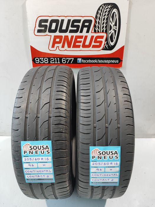 2 pneus semi novos continental 205-60R16 - Oferta da entrega