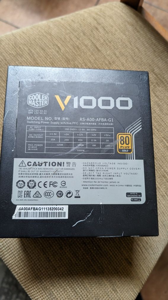 Блок живлення CoolerMaster 1000W V1000 (RSA00-AFBAG1-EU)