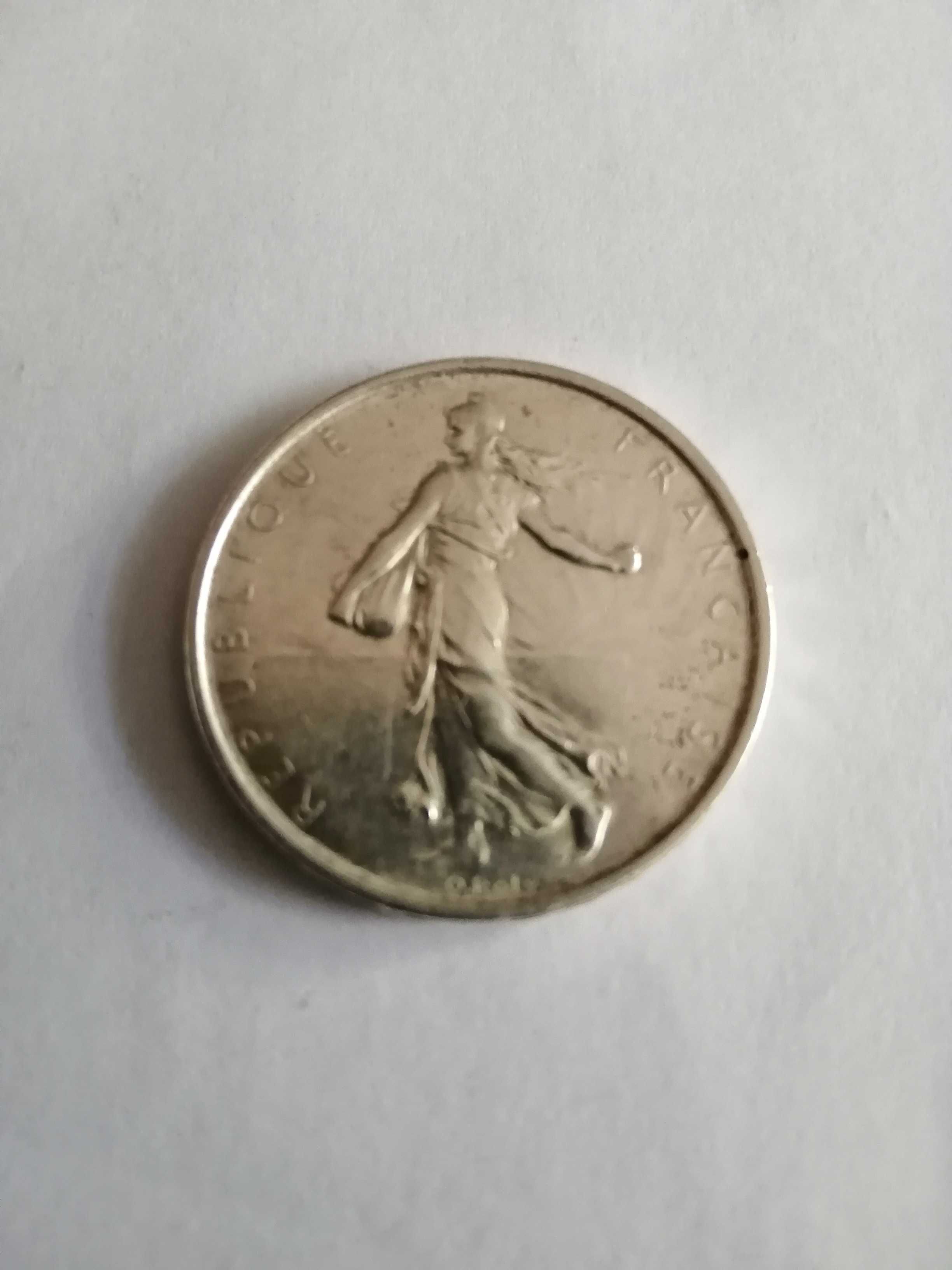 Moeda de prata de 5 francos 1963