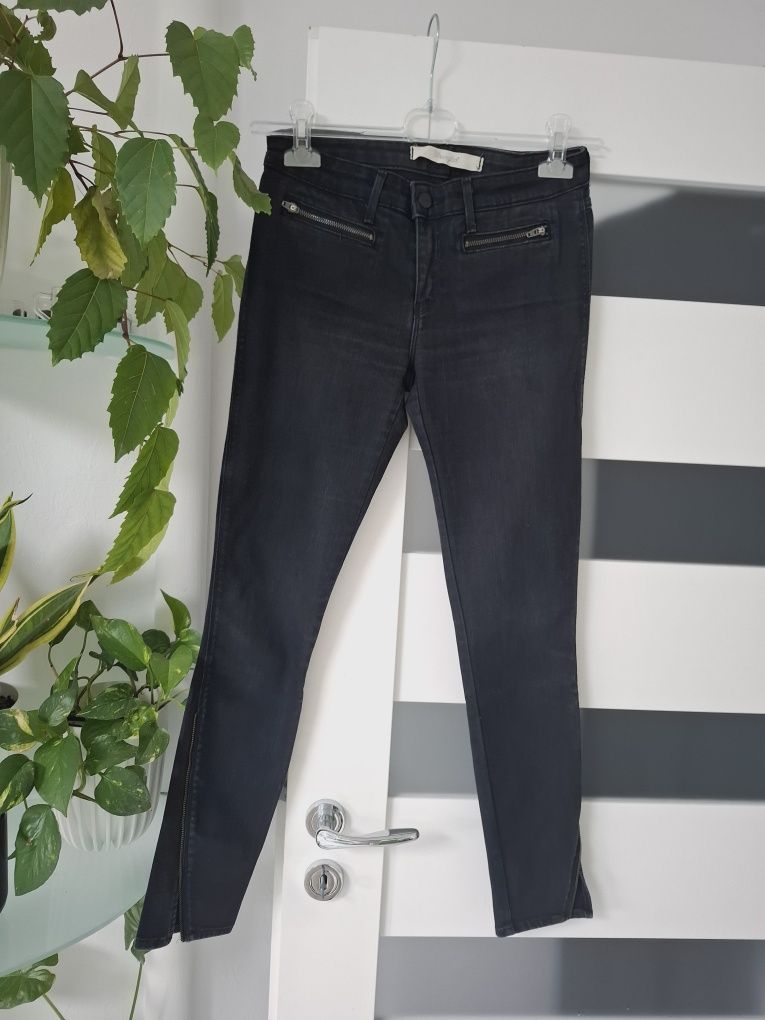XS - S Wranger jeansy czarne fit 34 - 36 spodnie damskie