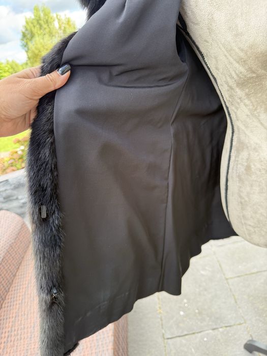 Futro z norek S black lama okazja