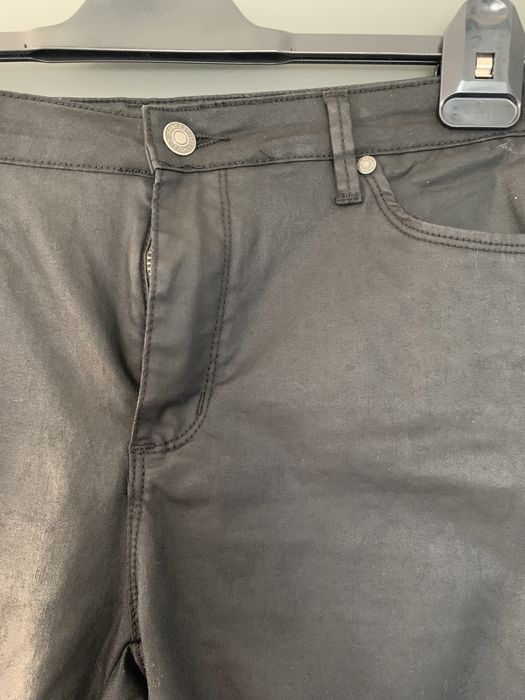 Spodnie woskowane, rurki, r. XL